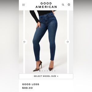 Good American Good Legs High Rise Skinny Jean, blue 004